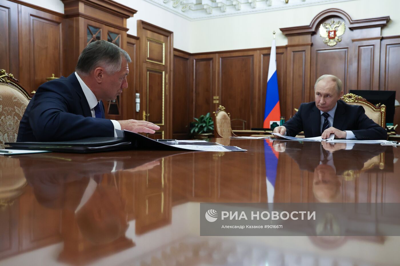 Президент Владимир Путин встретился с вице-премьером РФ Маратом Хуснуллиным