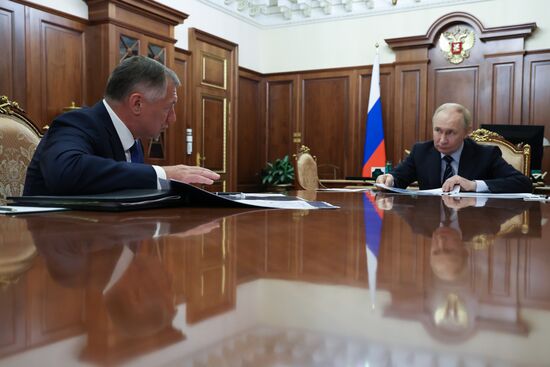 Президент Владимир Путин встретился с вице-премьером РФ Маратом Хуснуллиным