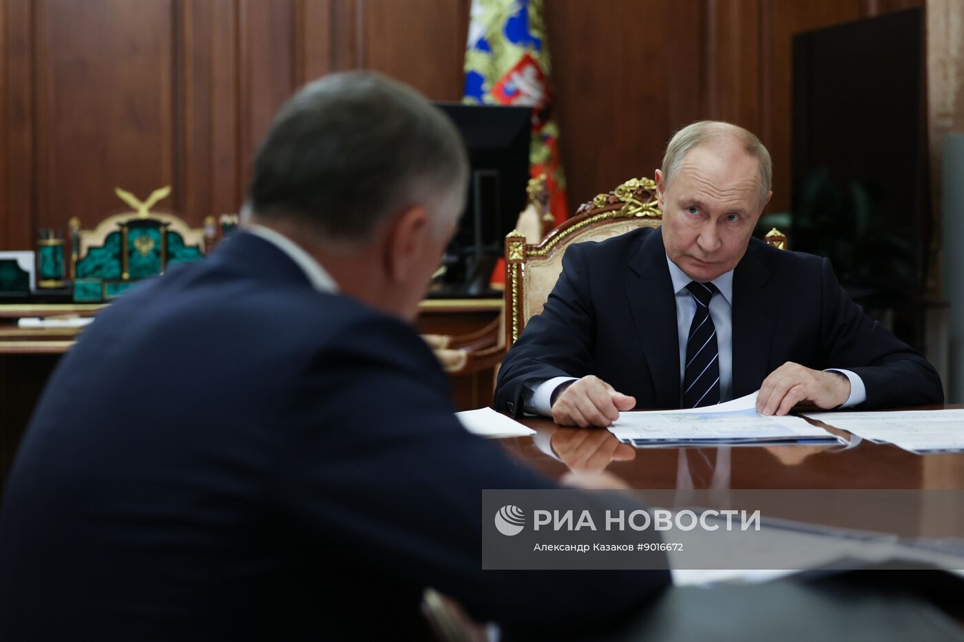 Президент Владимир Путин встретился с вице-премьером РФ Маратом Хуснуллиным