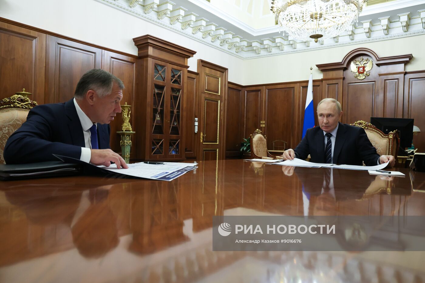 Президент Владимир Путин встретился с вице-премьером РФ Маратом Хуснуллиным