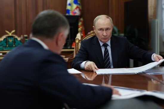 Президент Владимир Путин встретился с вице-премьером РФ Маратом Хуснуллиным