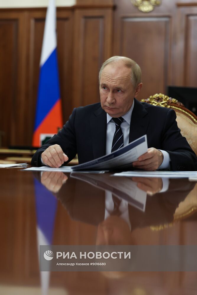 Президент Владимир Путин встретился с вице-премьером РФ Маратом Хуснуллиным