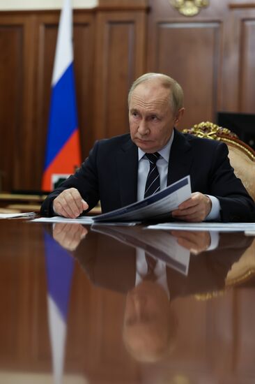 Президент Владимир Путин встретился с вице-премьером РФ Маратом Хуснуллиным