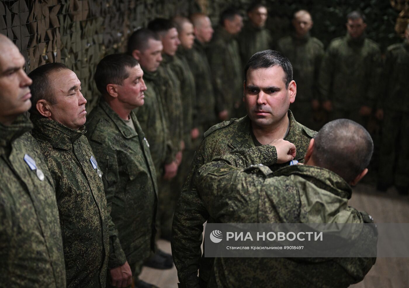 Награждение штурмовиков группировки войск "Центр"