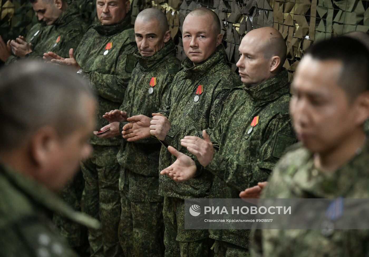Награждение штурмовиков группировки войск "Центр"