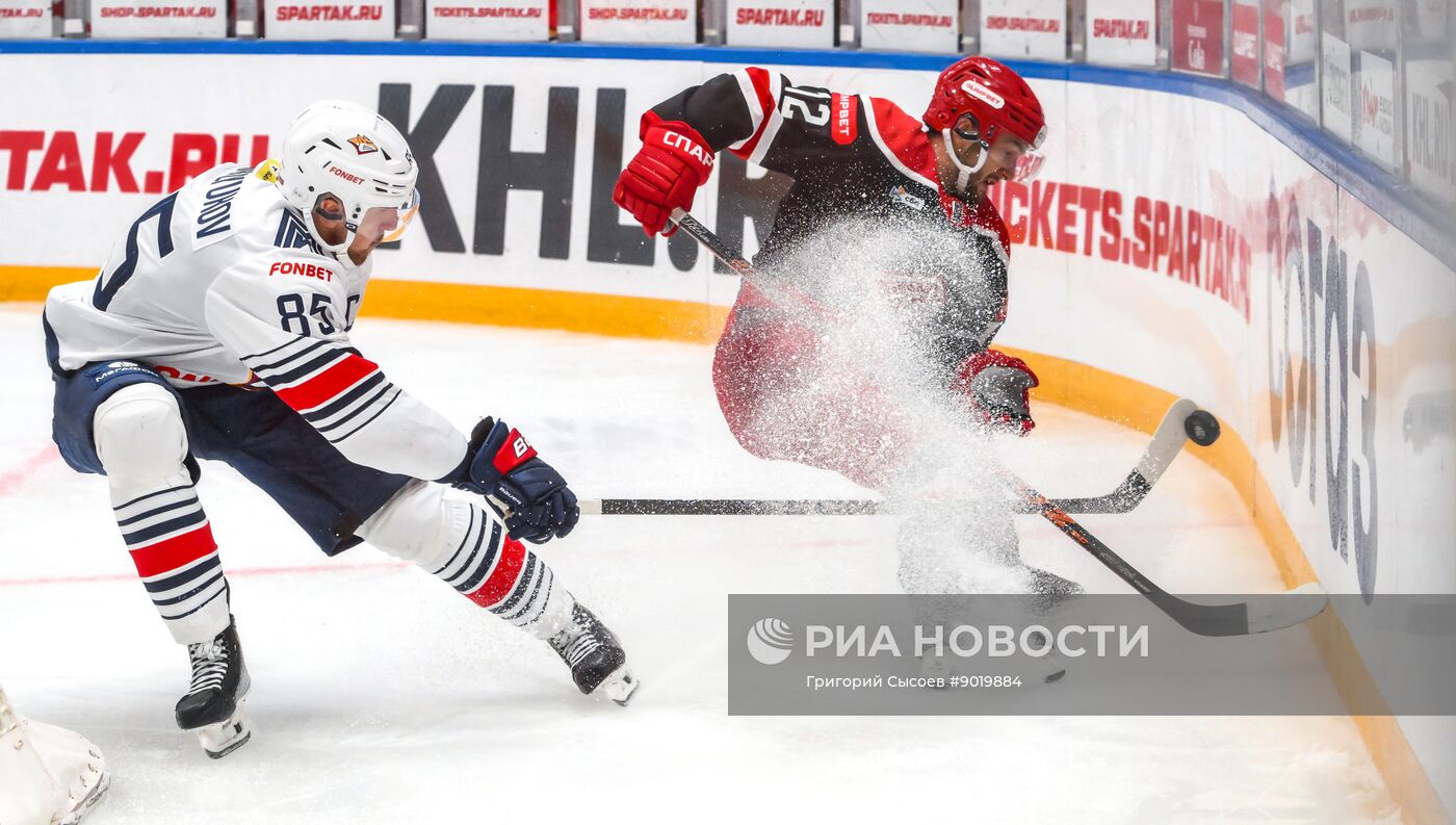 Хоккей. КХЛ. "Спартак" (Москва) - "Металлург" (Магнитогорск)
