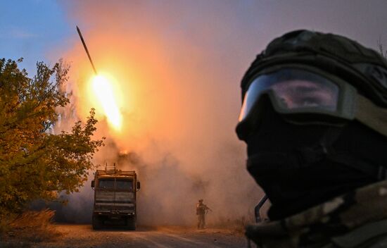 Боевая работа системы дистанционного минирования "Земледелие" группировки войск "Центр"