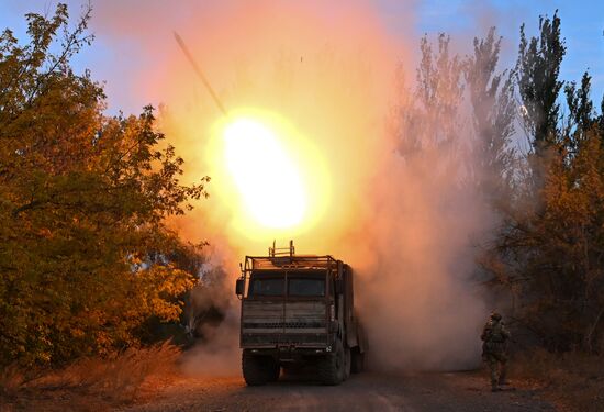 Боевая работа системы дистанционного минирования "Земледелие" группировки войск "Центр"