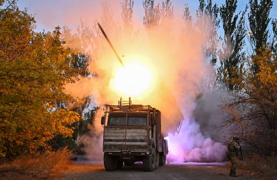 Боевая работа системы дистанционного минирования "Земледелие" группировки войск "Центр"