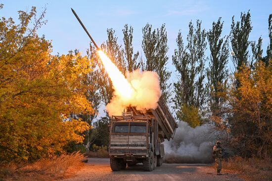 Боевая работа системы дистанционного минирования "Земледелие" группировки войск "Центр"