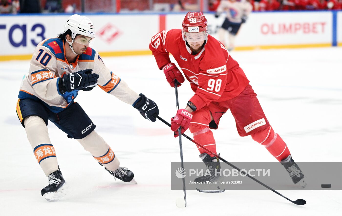 Хоккей. КХЛ. "Спартак" (Москва) - "Драконы" (Шанхай)