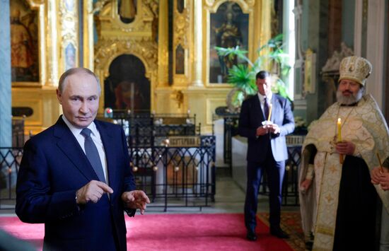 Рабочая поездка президента Владимира Путина в Санкт-Петербург