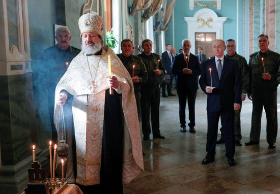 Рабочая поездка президента Владимира Путина в Санкт-Петербург