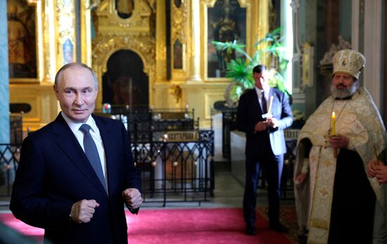 Рабочая поездка президента Владимира Путина в Санкт-Петербург