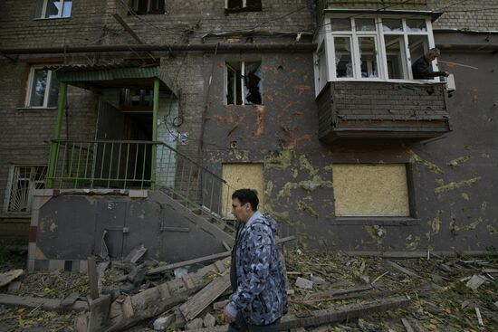 Обстрел Кировского района в Донецке