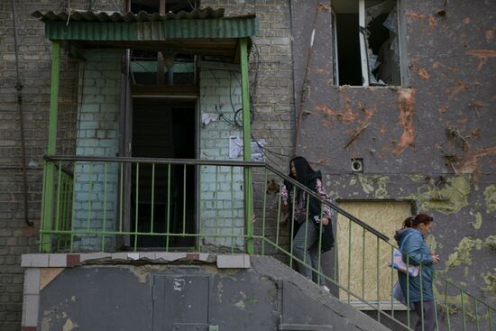 Обстрел Кировского района в Донецке