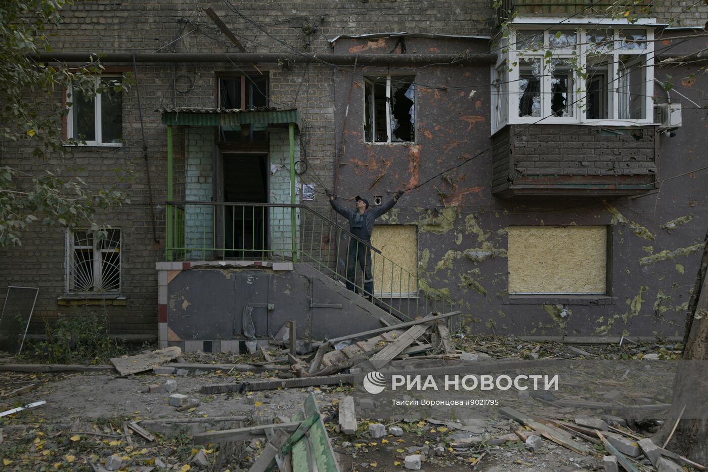 Обстрел Кировского района в Донецке