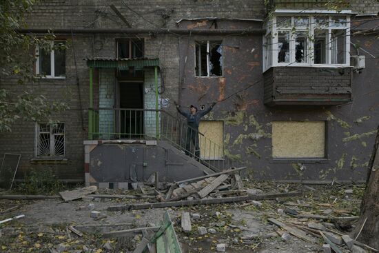 Обстрел Кировского района в Донецке