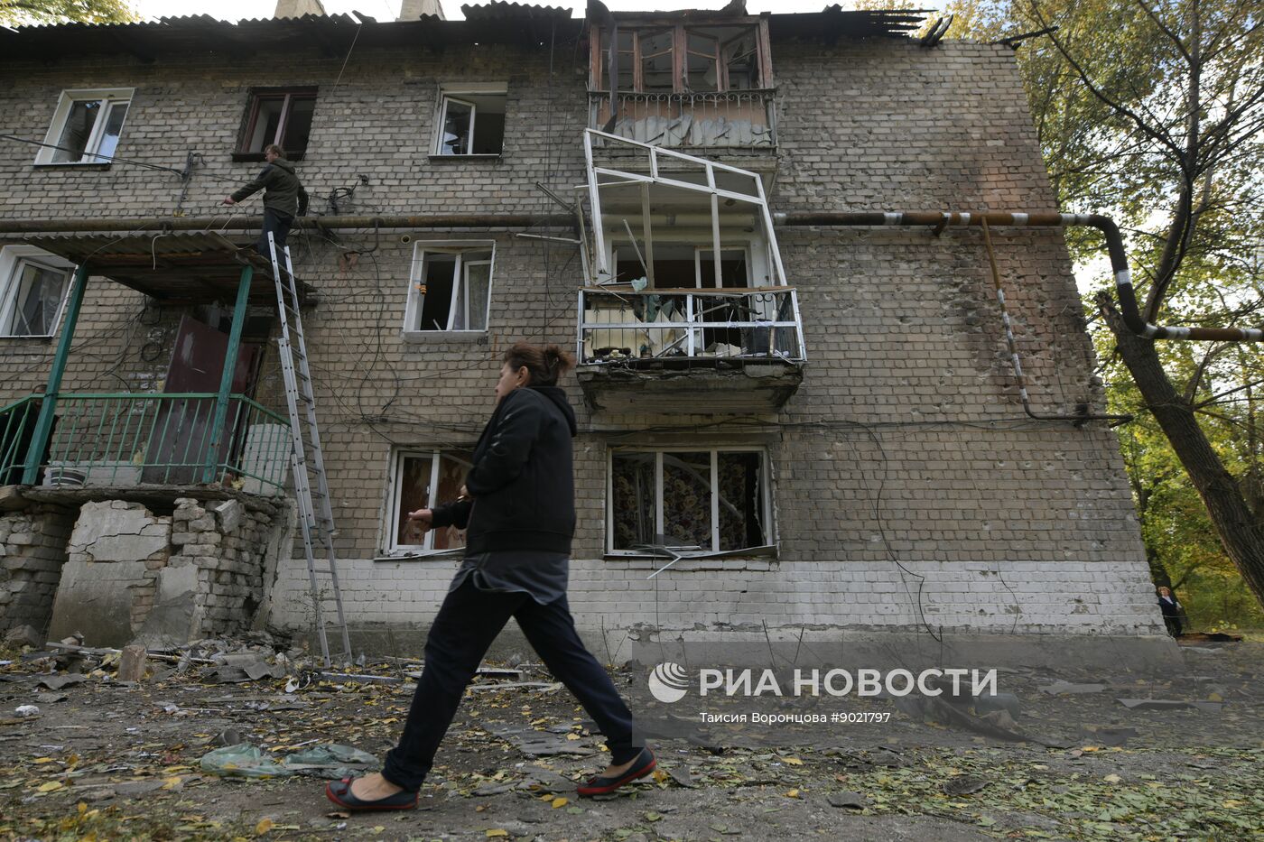 Обстрел Кировского района в Донецке