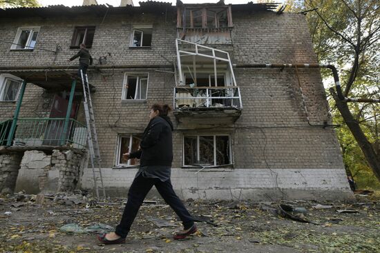 Обстрел Кировского района в Донецке