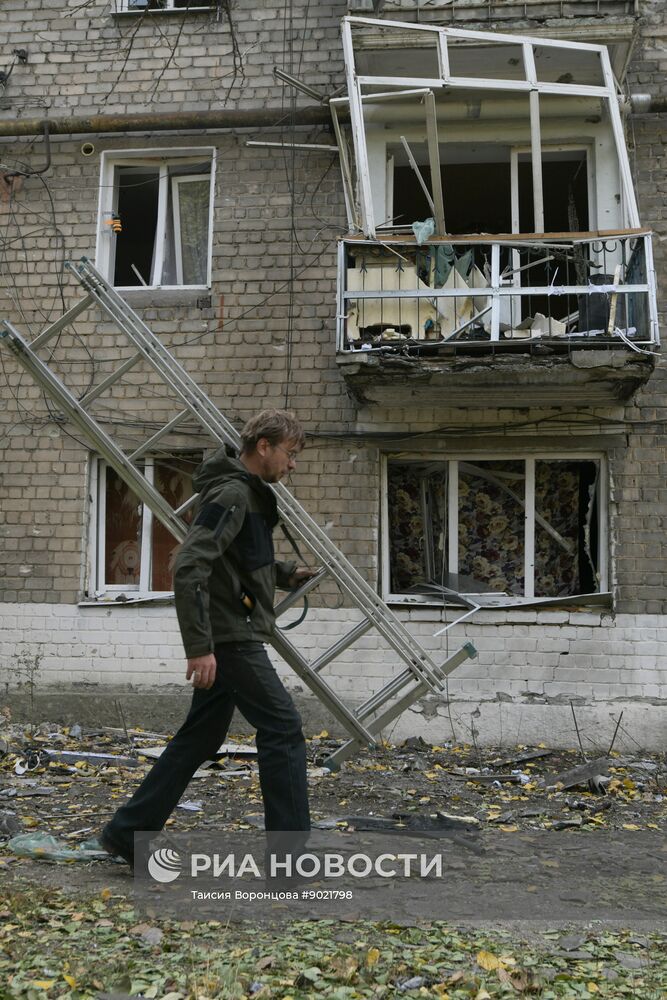 Обстрел Кировского района в Донецке