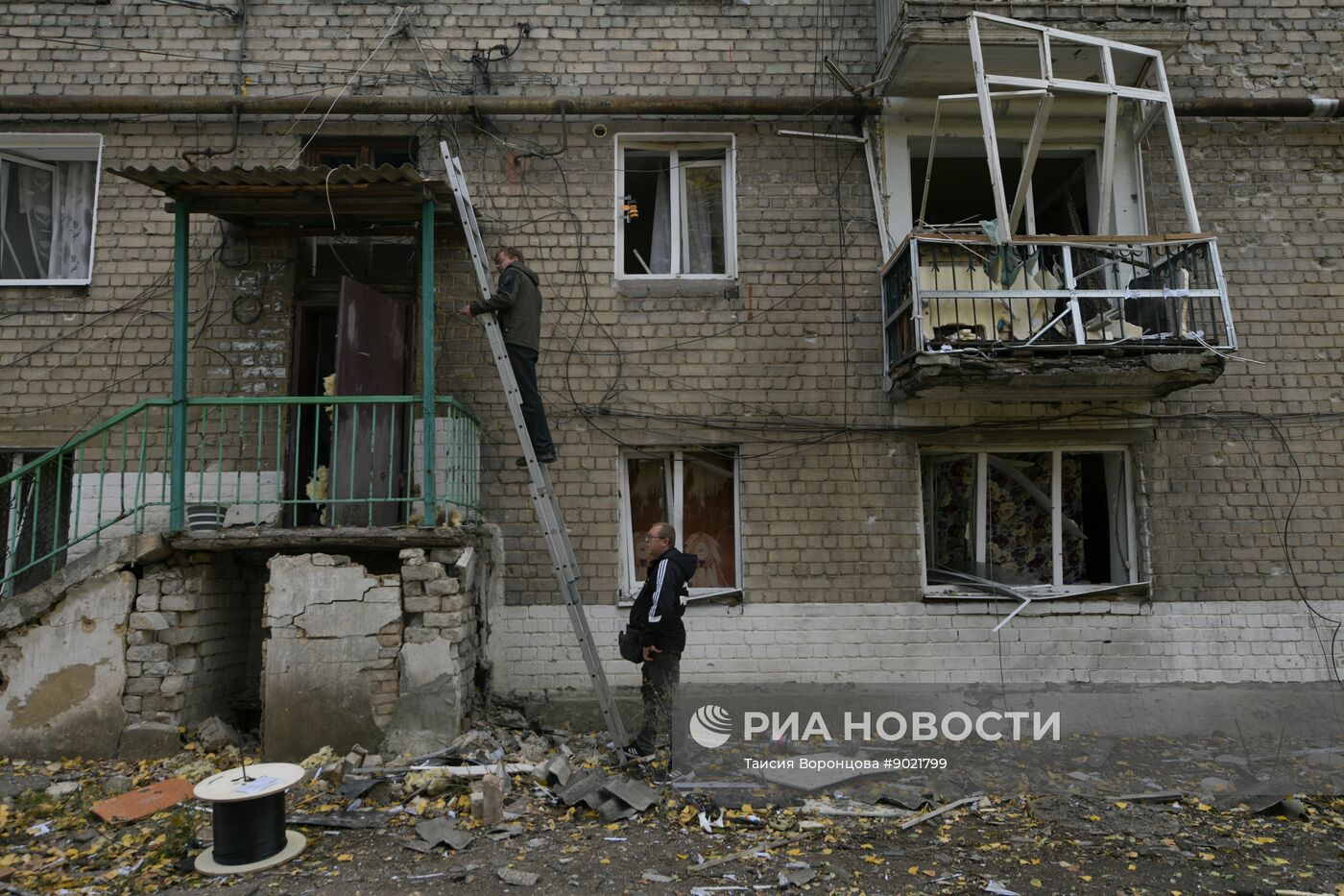 Обстрел Кировского района в Донецке