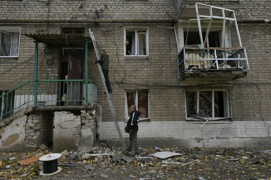 Обстрел Кировского района в Донецке