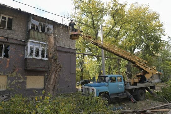 Обстрел Кировского района в Донецке
