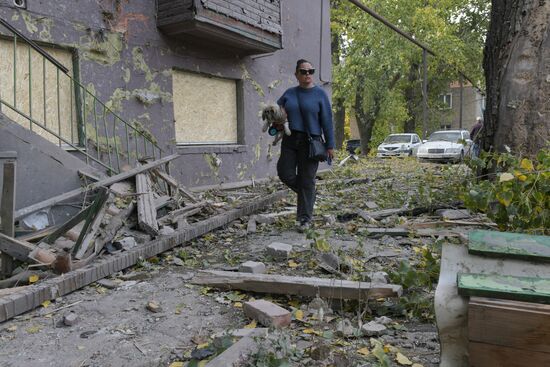 Обстрел Кировского района в Донецке