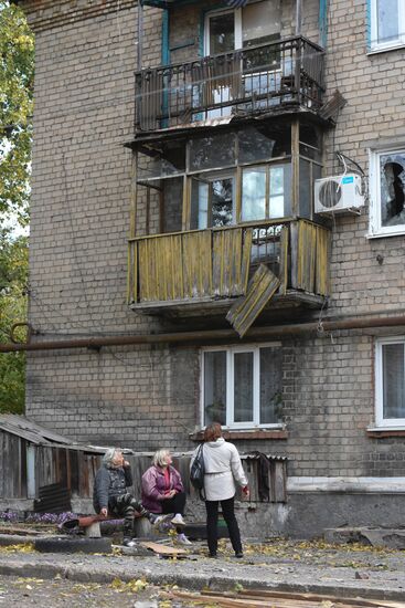 Обстрел Кировского района в Донецке