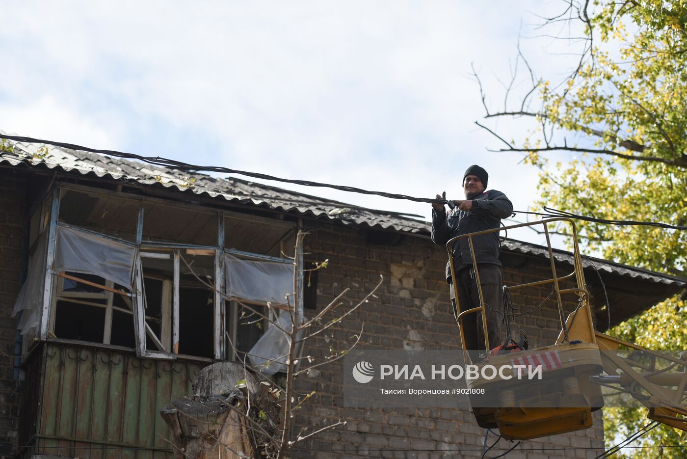 Обстрел Кировского района в Донецке