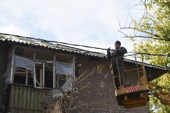 Обстрел Кировского района в Донецке