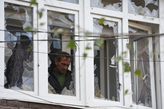 Обстрел Кировского района в Донецке