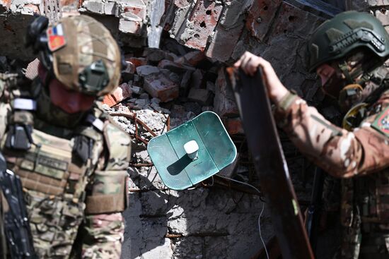 Боевая работа связистов группировки войск "Центр"