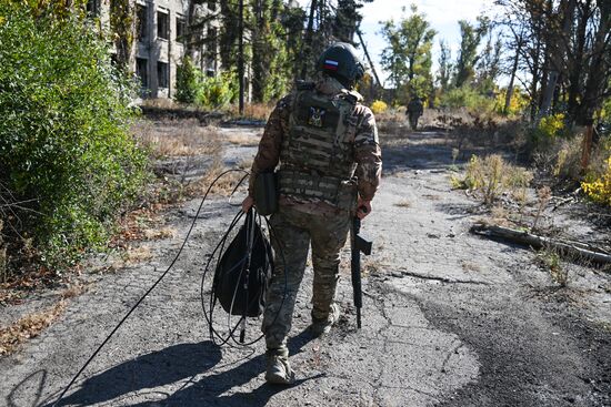 Боевая работа связистов группировки войск "Центр"
