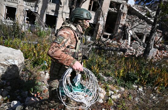 Боевая работа связистов группировки войск "Центр"