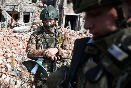 Боевая работа связистов группировки войск "Центр"