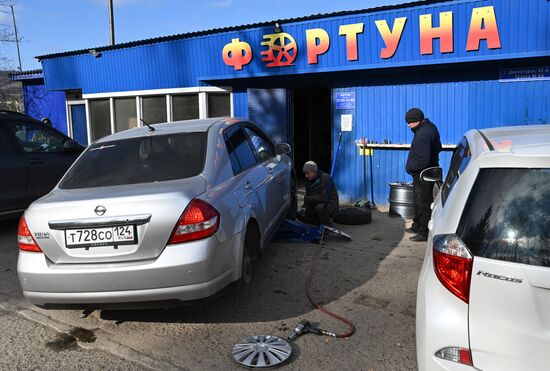 Сезонный шиномонтаж в Красноярске