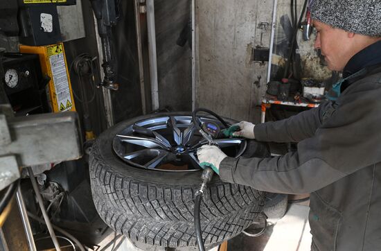 Сезонный шиномонтаж в Красноярске