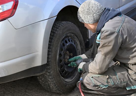 Сезонный шиномонтаж в Красноярске