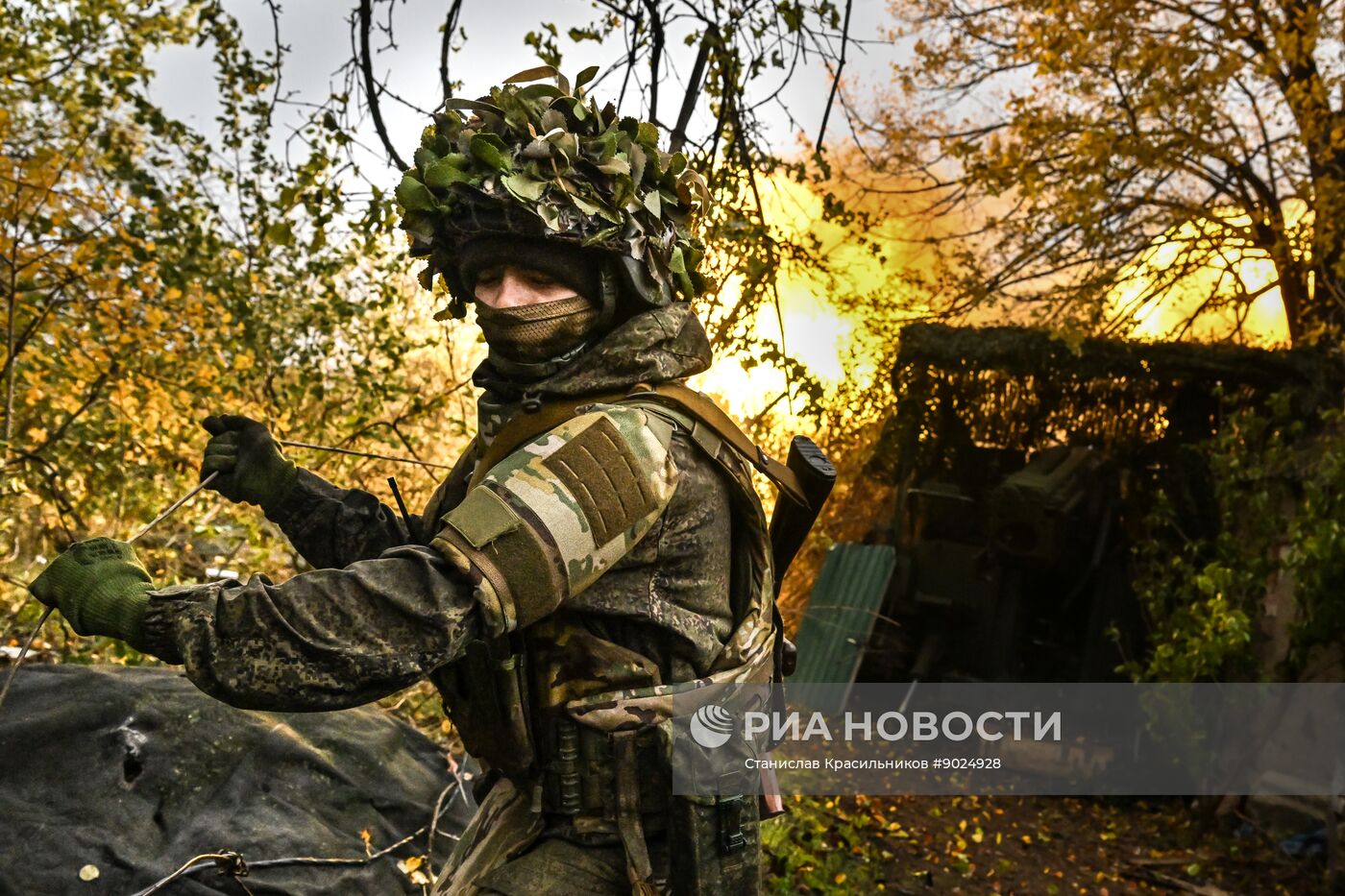 Боевая работа расчета пушки 2С5 "Гиацинт-С" группировки войск "Центр" в зоне СВО