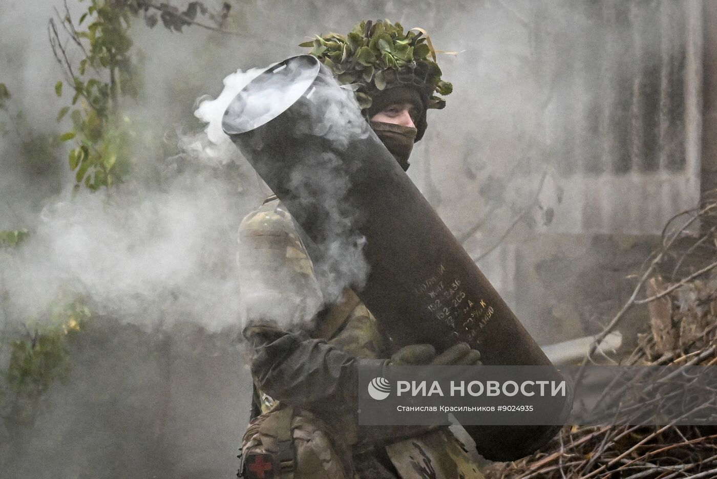 Боевая работа расчета пушки 2С5 "Гиацинт-С" группировки войск "Центр" в зоне СВО