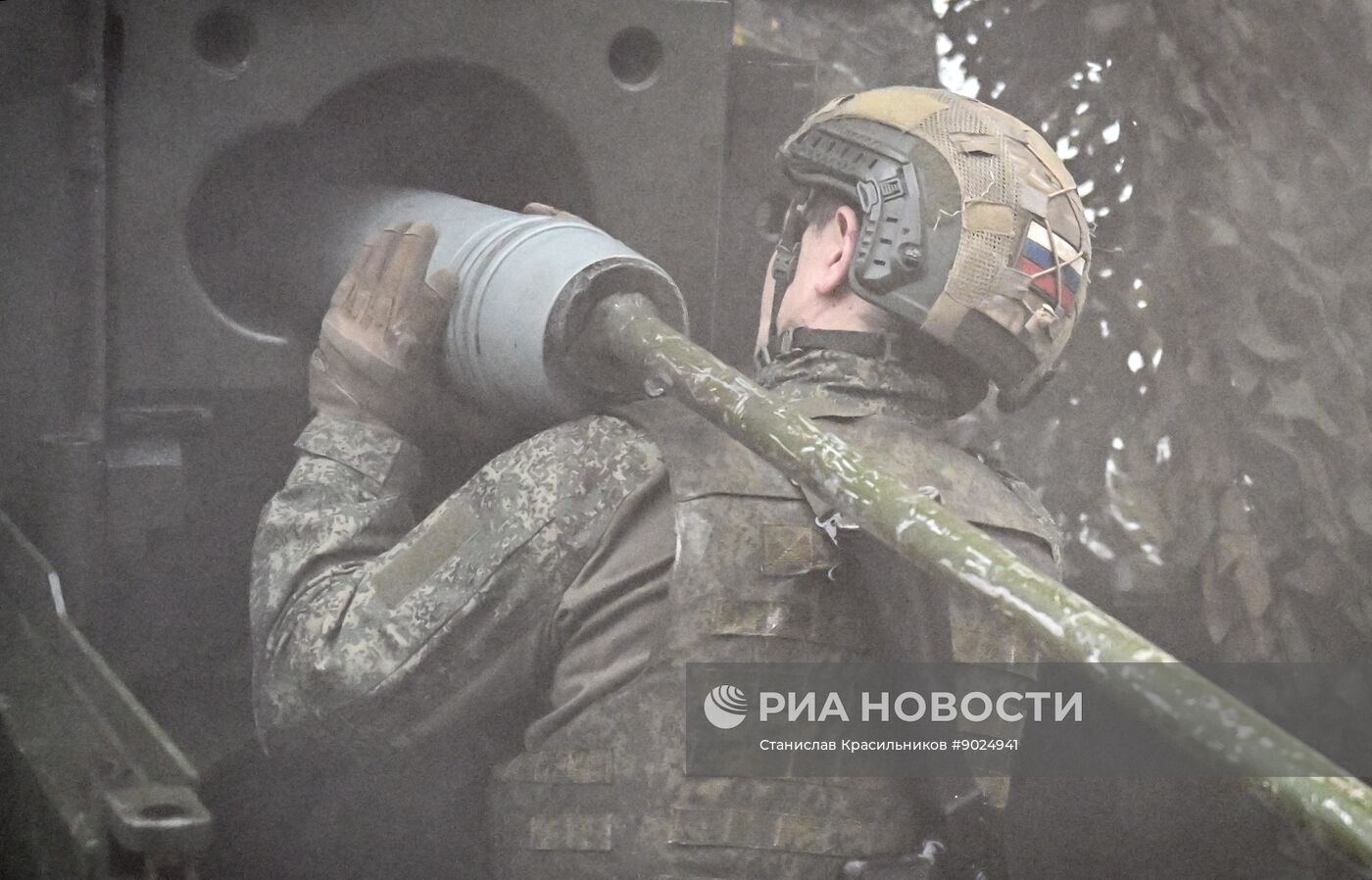 Боевая работа расчета пушки 2С5 "Гиацинт-С" группировки войск "Центр" в зоне СВО