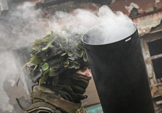 Боевая работа расчета пушки 2С5 "Гиацинт-С" группировки войск "Центр" в зоне СВО