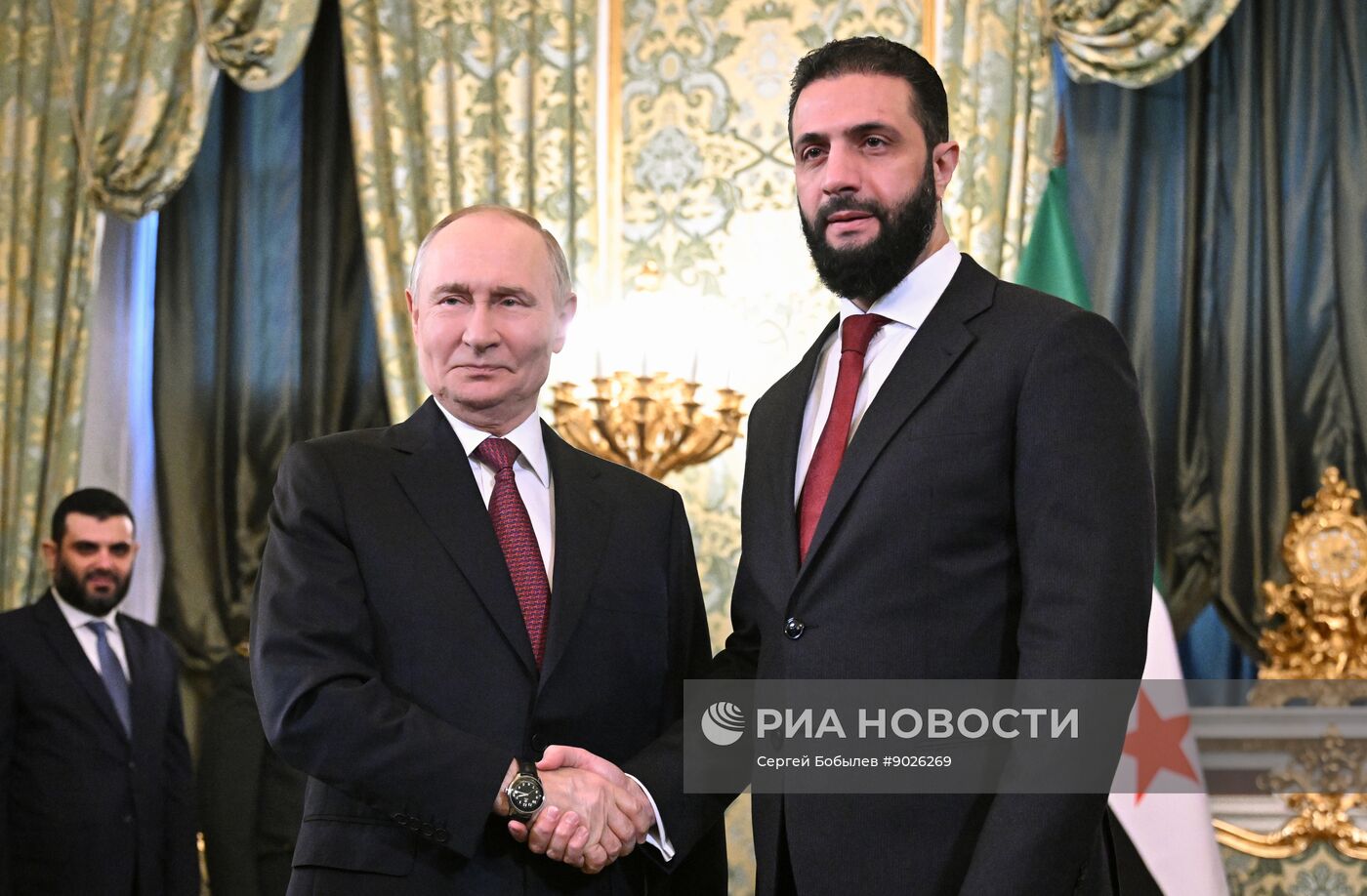 Встреча президента Владимира Путина и президента Сирии Ахмеда аш-Шараа