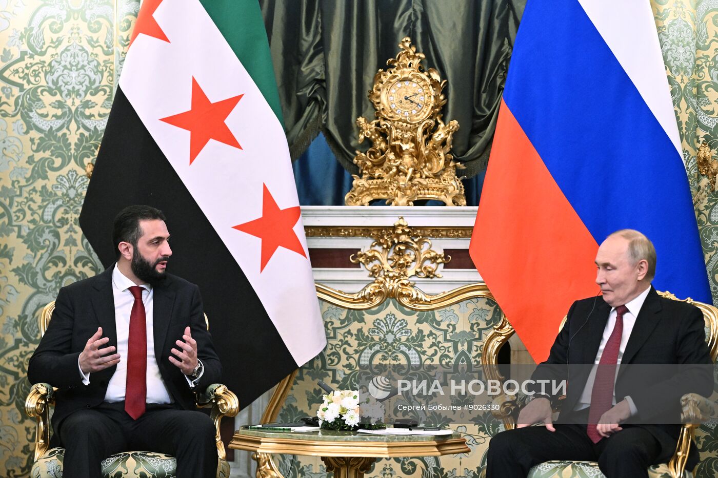 Встреча президента Владимира Путина и президента Сирии Ахмеда аш-Шараа