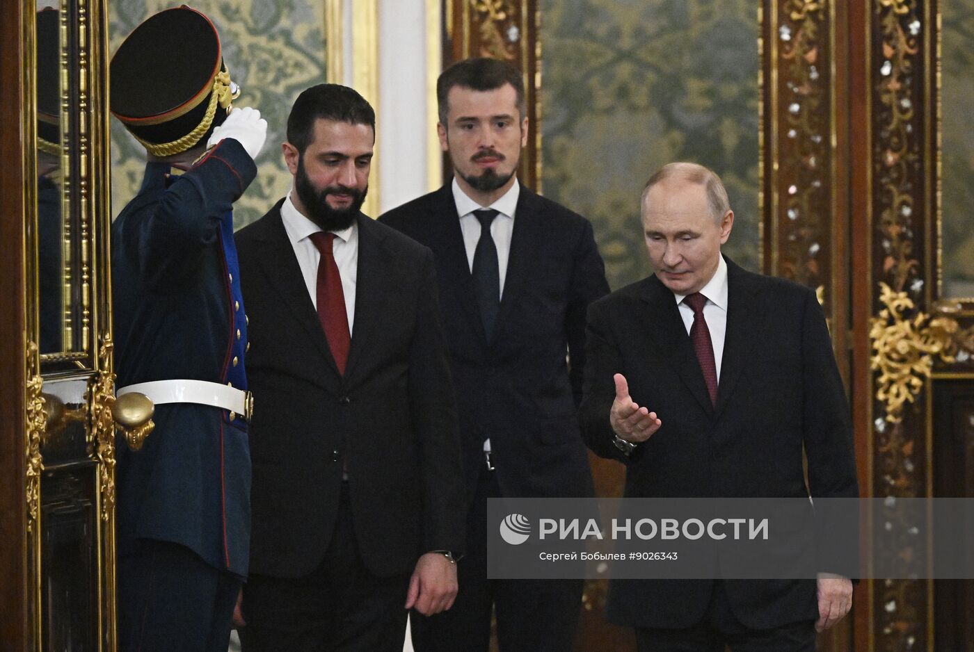 Встреча президента Владимира Путина и президента Сирии Ахмеда аш-Шараа