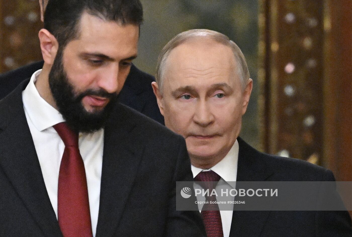 Встреча президента Владимира Путина и президента Сирии Ахмеда аш-Шараа