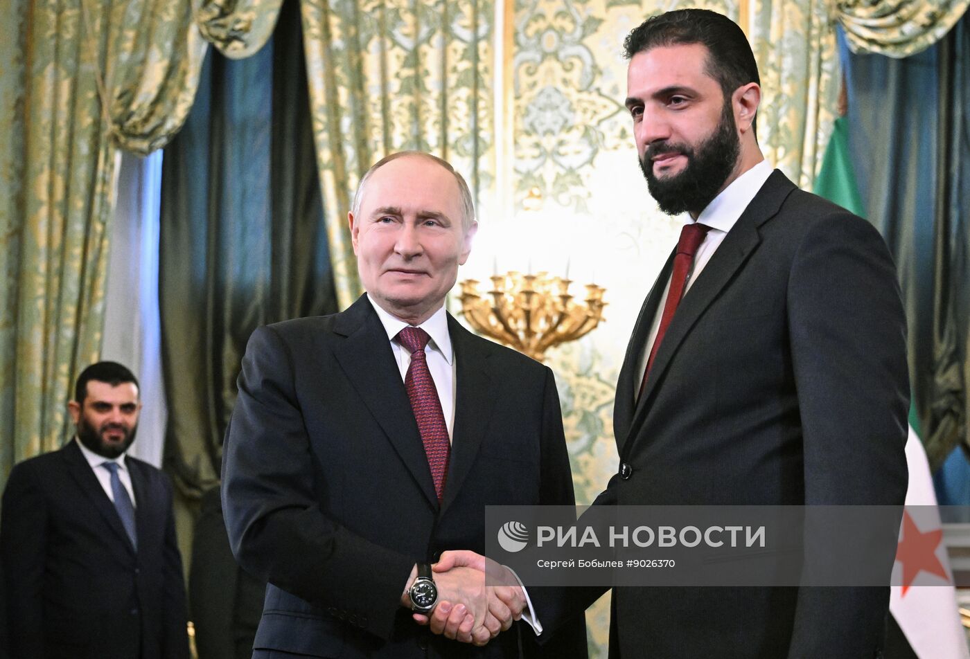 Встреча президента Владимира Путина и президента Сирии Ахмеда аш-Шараа