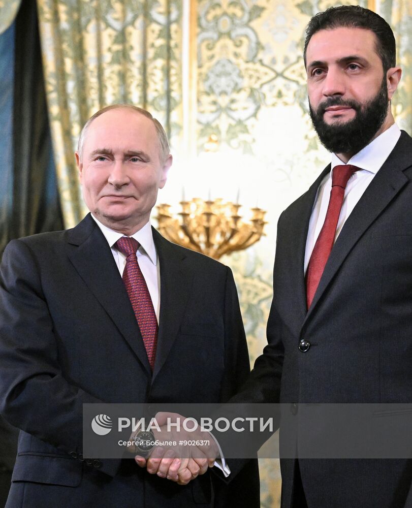 Встреча президента Владимира Путина и президента Сирии Ахмеда аш-Шараа